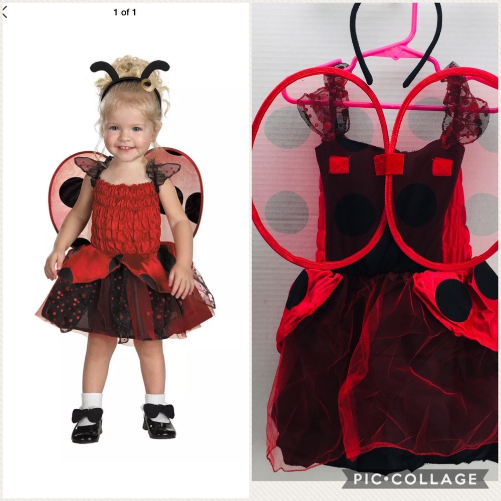 Ladybug child’s costume 4-6x Halloween playtime